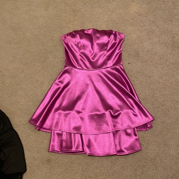 Purple strapless homecoming/prom dress - Picture 2 of 3